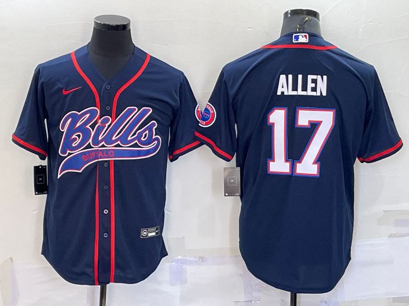 Men Buffalo Bills #17 Allen Blue 2022 Nike Co branded NFL Jersey1